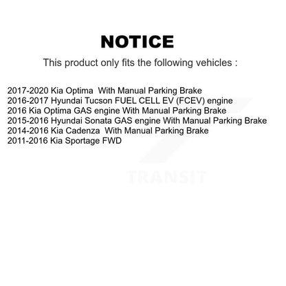 Parking Brake Shoe With Hardware Rear Kit For Hyundai Tucson Kia Sportage Sonata