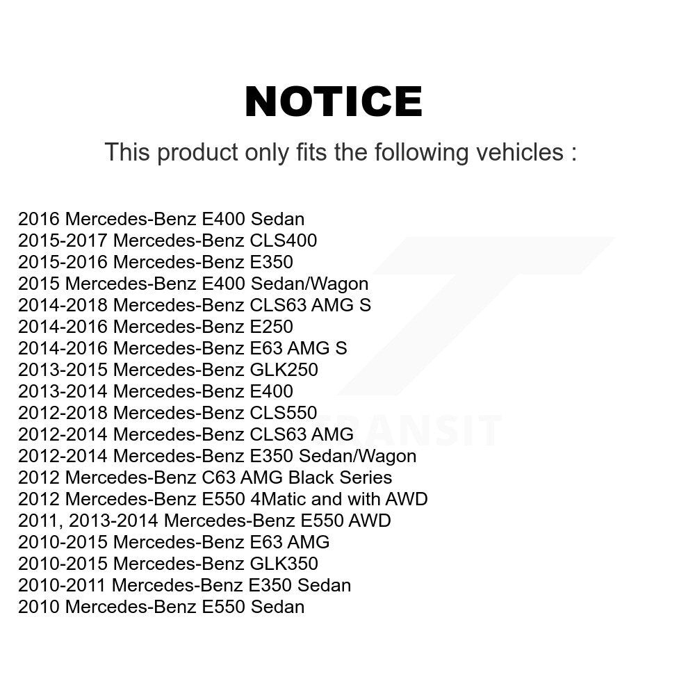 Parking Brake Shoe Hardware Rear Kit For Mercedes-Benz GLK350 GLK250 E350 E550 S