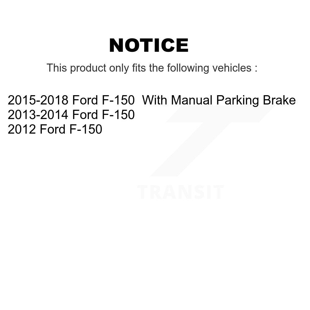 Parking Brake Shoes With Hardware Rear Kit For Ford F-150
