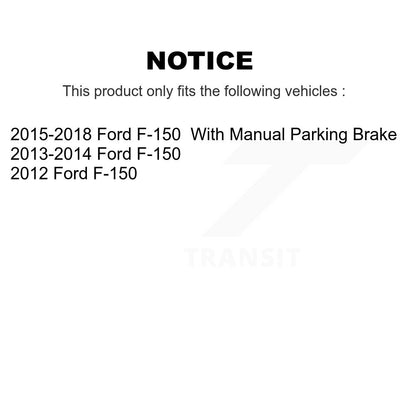 Parking Brake Shoes With Hardware Rear Kit For Ford F-150