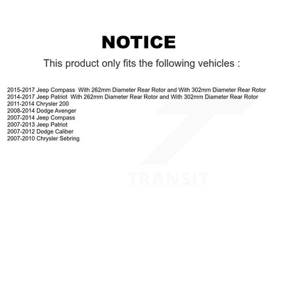 Parking Brake Shoe Hardware Rear Kit For Jeep Patriot Dodge Chrysler Compass 200