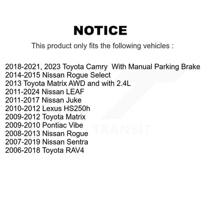 Parking Brake Shoes Hardware Rear Kit For Toyota RAV4 Nissan Sentra Matrix Rogue