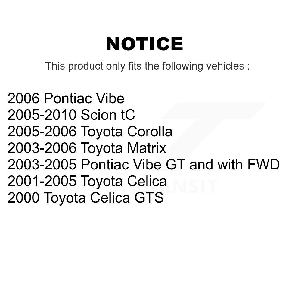 Parking Brake Shoe & Hardware Rear Kit For Toyota Corolla Matrix Pontiac Vibe tC