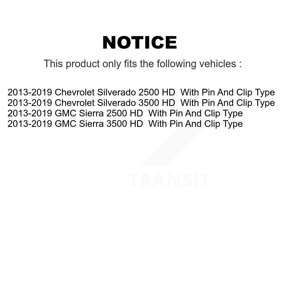 Parking Brake Shoes Hardware Rear Kit For GMC Chevrolet Sierra 2500 HD Silverado