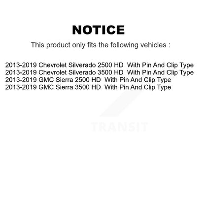 Parking Brake Shoes Hardware Rear Kit For GMC Chevrolet Sierra 2500 HD Silverado