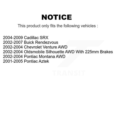 Parking Brake Shoes & Hardware Rear Kit For Buick Rendezvous Pontiac Montana SRX