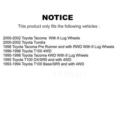 Drum Brake Shoes With Hardware Rear Kit For Toyota Tacoma Tundra T100