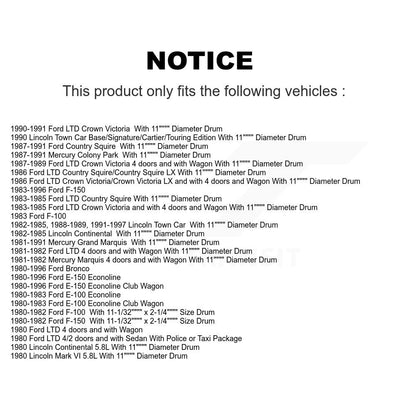 Drum Brake Shoe & Hardware Rear Kit For Ford F-150 Lincoln Town Car E-150 Bronco