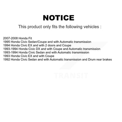 Drum Brake Shoes With Hardware Rear Kit For Honda Fit Civic