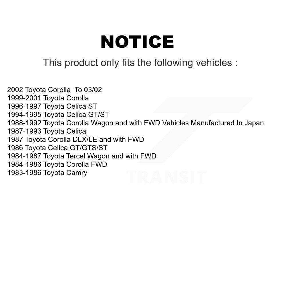 Drum Brake Shoes With Hardware Rear Kit For Toyota Corolla Celica Tercel Camry