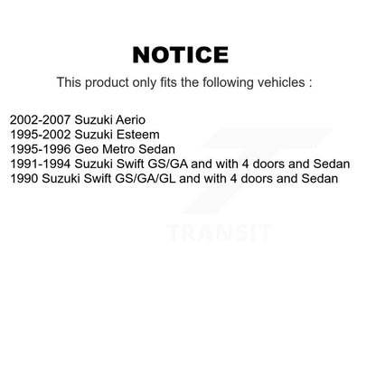 Drum Brake Shoes With Hardware Rear Kit For Suzuki Aerio Esteem Geo Metro Swift