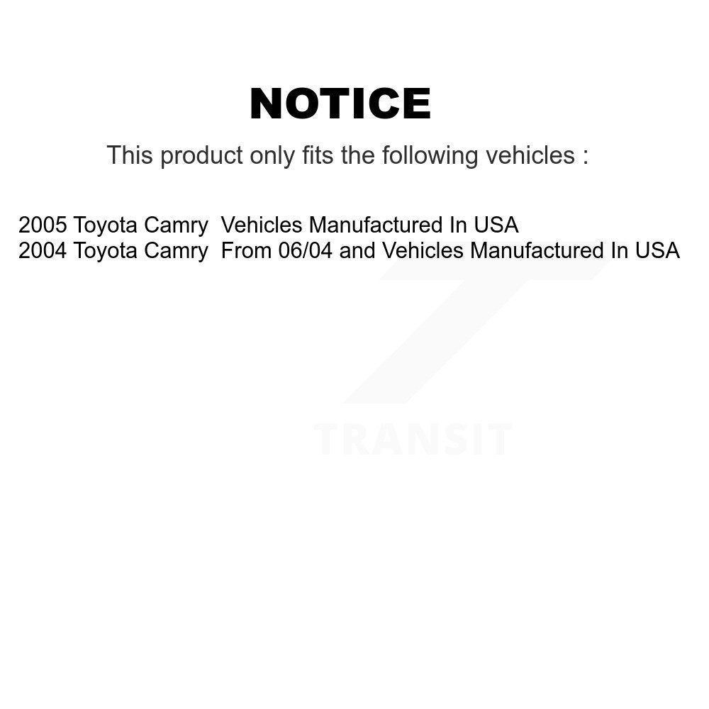 Drum Brake Shoes With Hardware Rear Kit For Toyota Camry