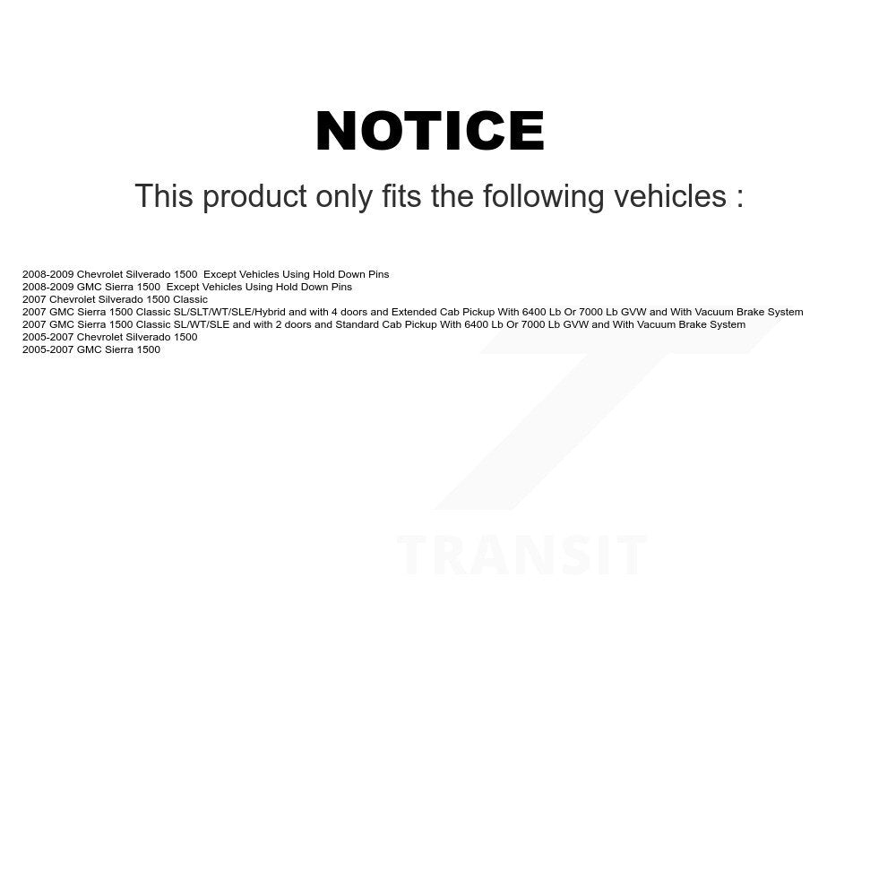 Drum Brake Shoes With Hardware Rear Kit For Chevrolet GMC Silverado 1500 Sierra