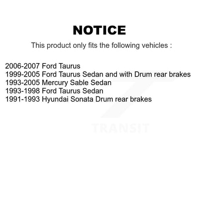 Drum Brake Shoe & Hardware Rear Kit For Ford Taurus Mercury Sable Hyundai Sonata