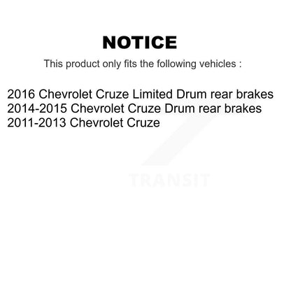 Drum Brake Shoes With Hardware Rear Kit For Chevrolet Cruze Limited