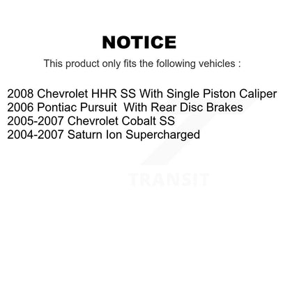 Ceramic Disc Brake Pads Front Rear Kit For Chevrolet Pontiac Cobalt G5 Saturn