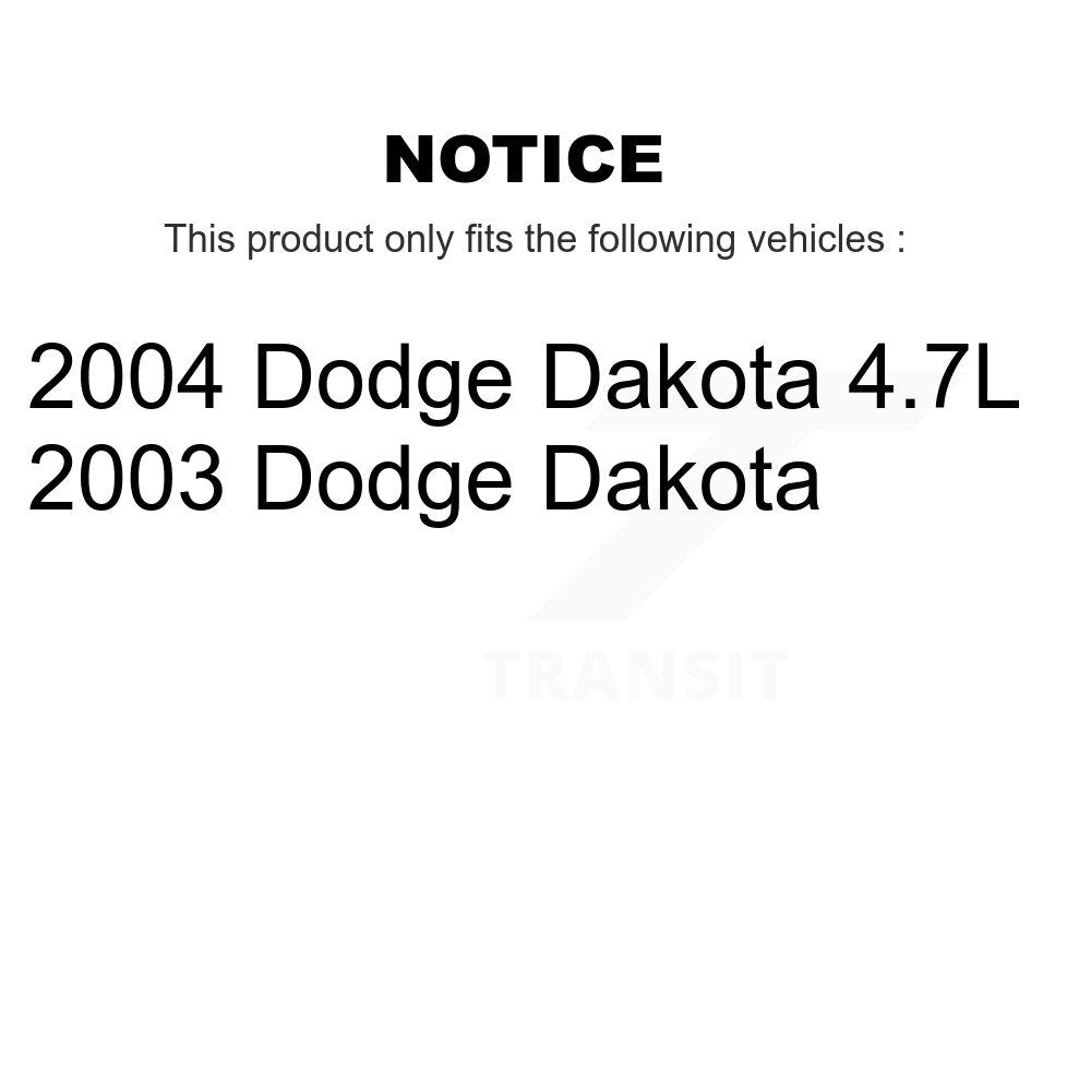 Semi-Metallic Disc Brake Pads Front Rear Kit For Dodge Dakota