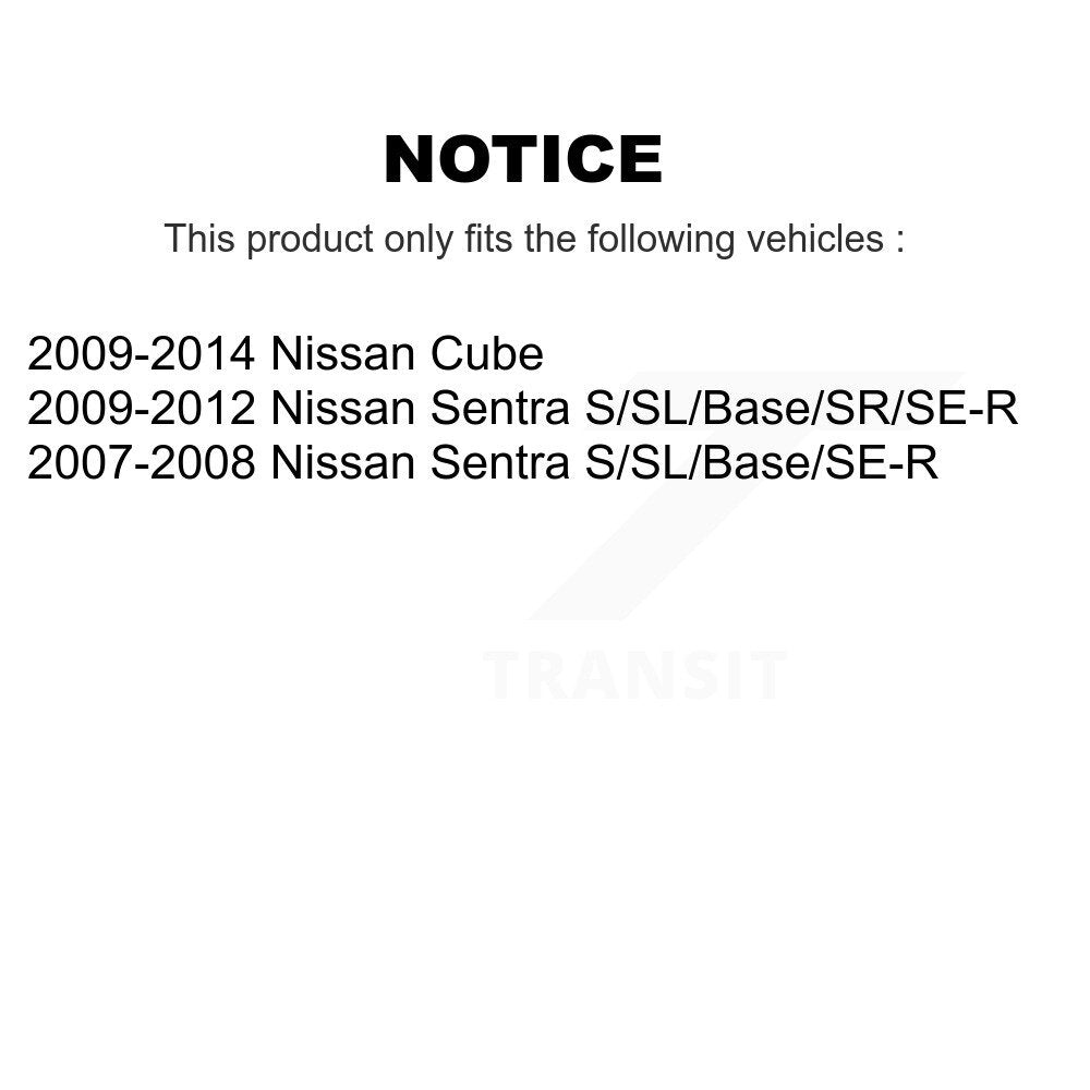 Ceramic Disc Brake Pads Front Rear Kit For Nissan Sentra Cube