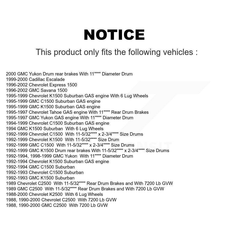Semi-Metallic Disc Brake Pads Front Rear Kit For Chevrolet GMC K1500 C1500 K2500