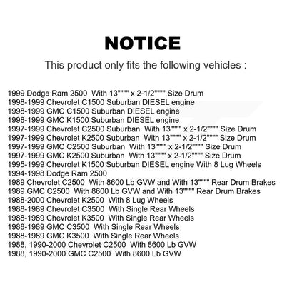 Semi-Metallic Disc Brake Pads Front Rear Kit For Dodge Ram 2500 Chevrolet K2500