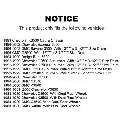 Semi-Metallic Disc Brake Pads Front Rear Kit For Chevrolet GMC K3500 Dodge Ram