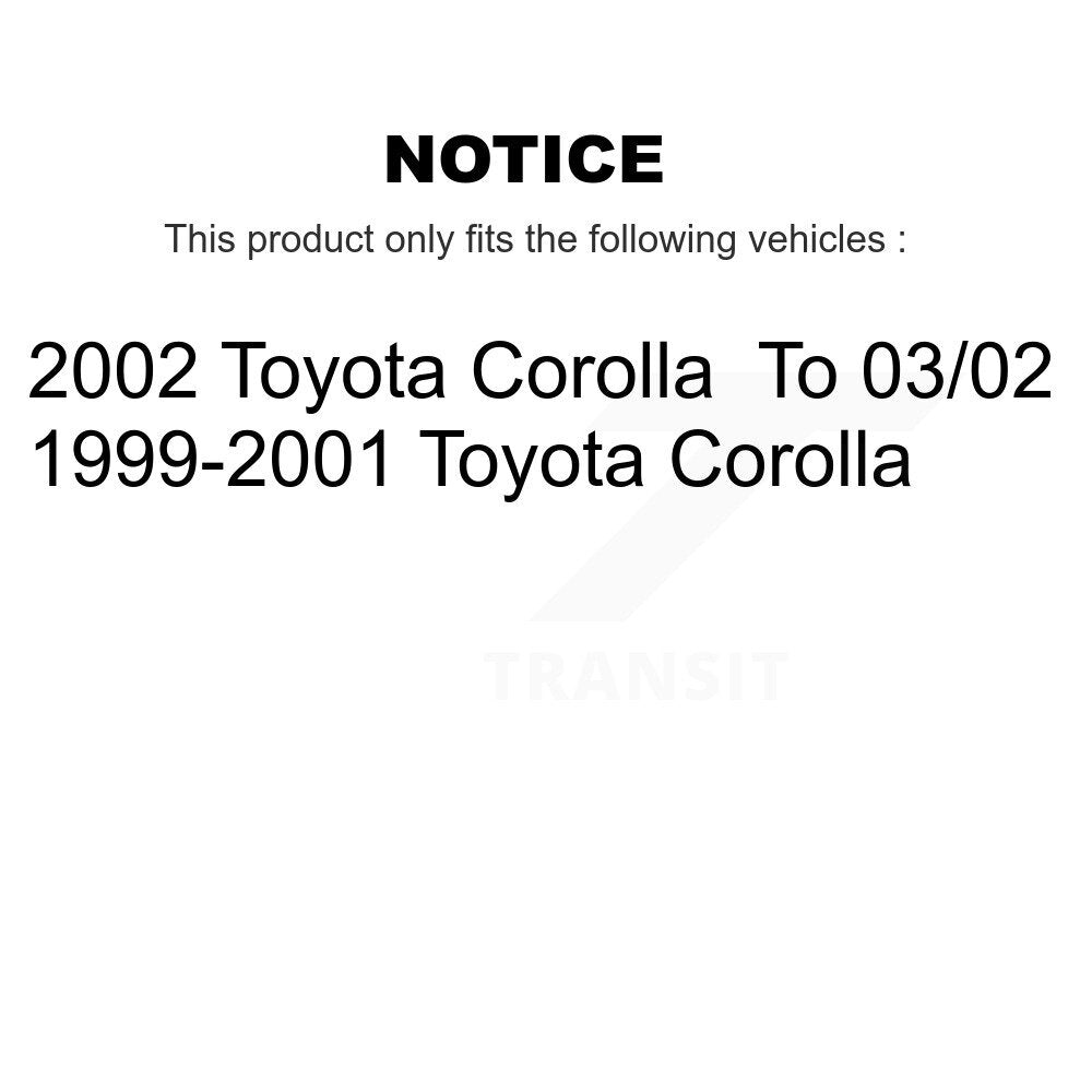 Ceramic Disc Brake Pads Front Rear Kit For Toyota Corolla