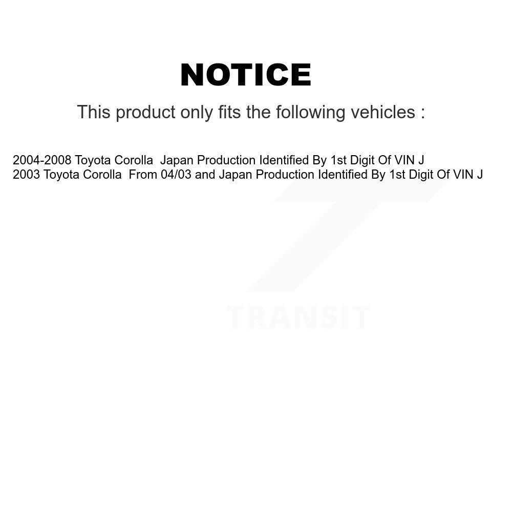 Ceramic Disc Brake Pads Front Rear Kit For Toyota Corolla