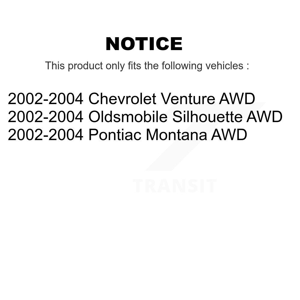 Semi-Metallic Disc Brake Pads Front Rear Kit For Pontiac Montana Chevrolet AWD