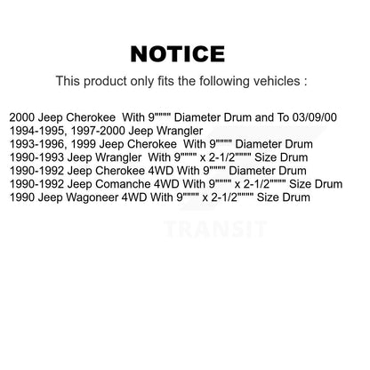 Semi-Metallic Disc Brake Pads Front Rear Kit For Jeep Wrangler Cherokee Comanche
