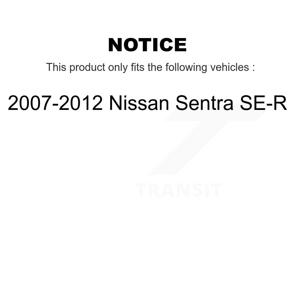 Ceramic Disc Brake Pads Front Rear Kit For 2007-2012 Nissan Sentra SE-R