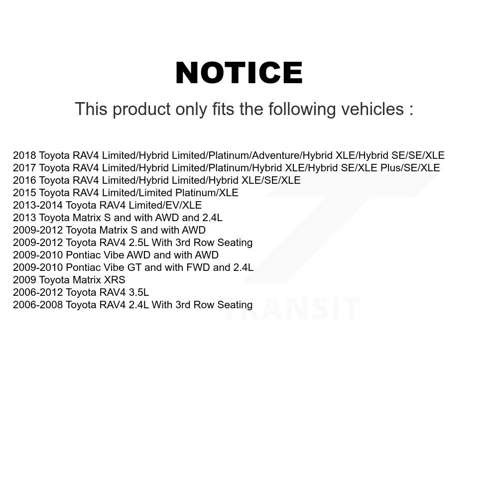 Ceramic Disc Brake Pads Front Rear Kit For Toyota RAV4 Matrix Pontiac Vibe