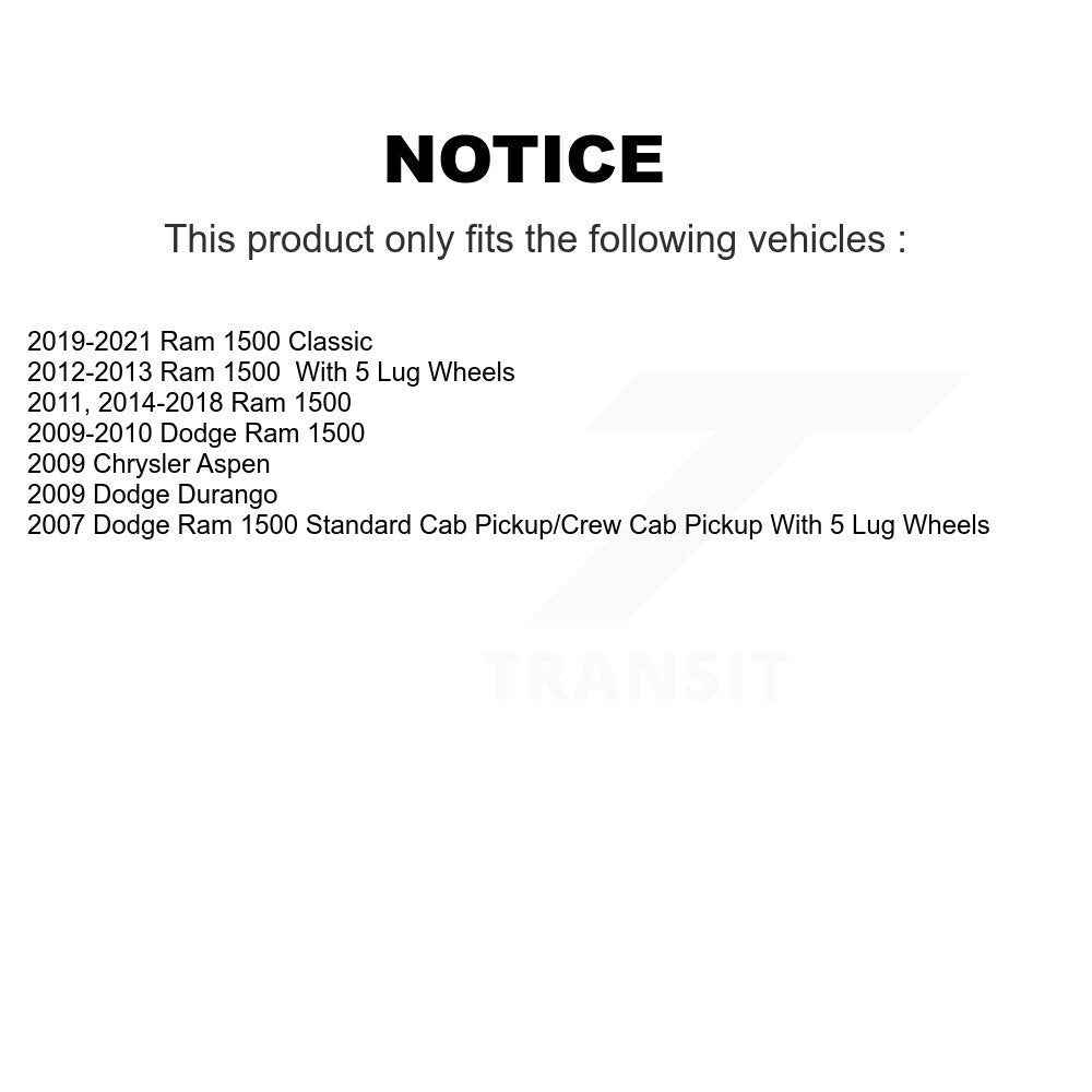 Semi-Metallic Disc Brake Pads Front Rear Kit For Ram 1500 Classic Dodge Chrysler