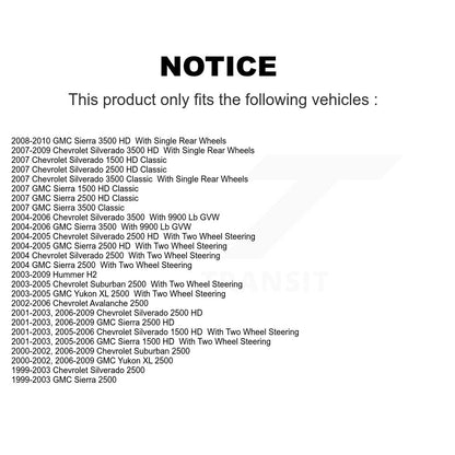 Semi-Metallic Disc Brake Pads Front Rear Kit For Chevrolet GMC Sierra 2500 HD H2