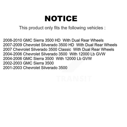 Semi-Metallic Disc Brake Pads Front Rear Kit For Chevrolet GMC Silverado 3500 HD