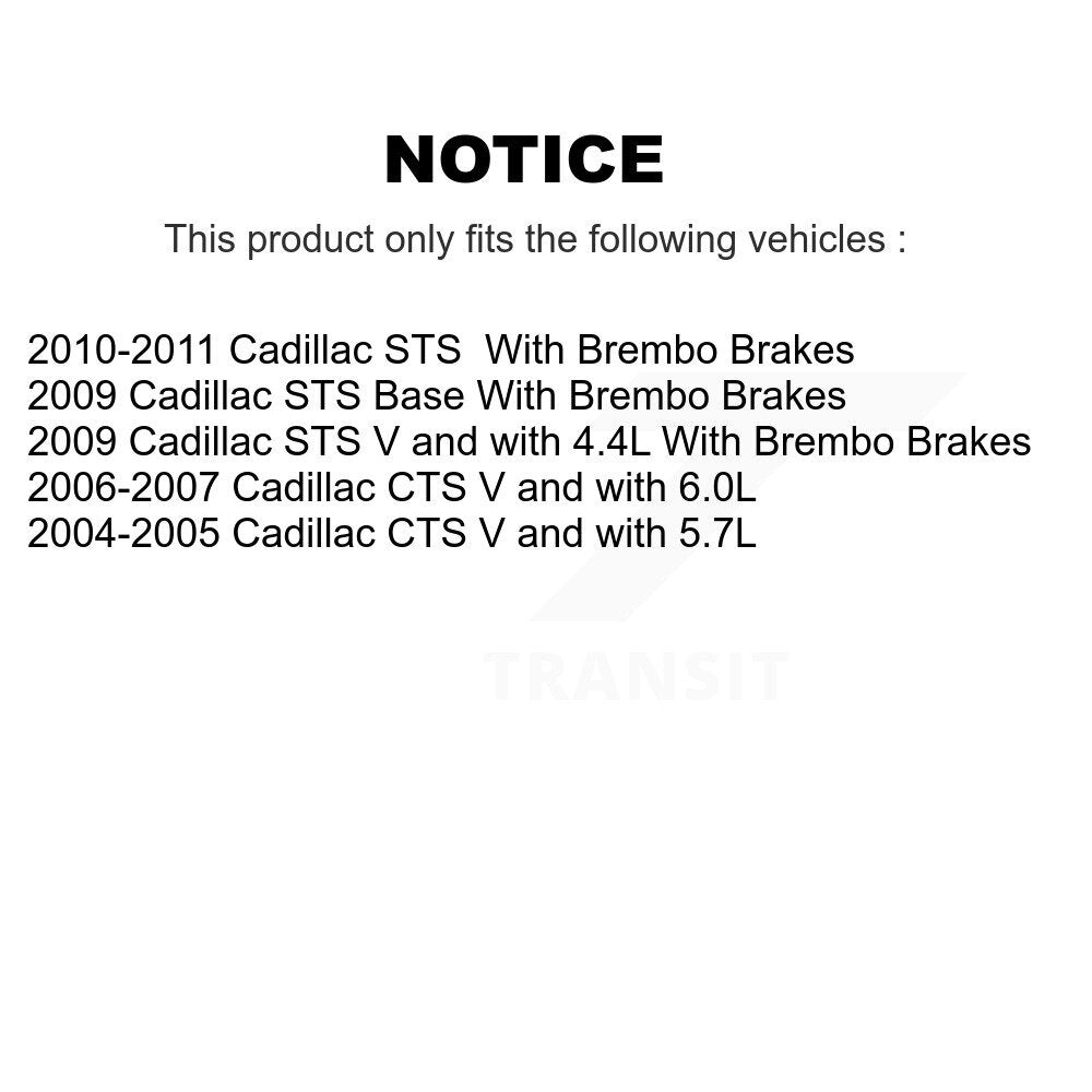 Semi-Metallic Disc Brake Pads Front Rear Kit For Cadillac CTS STS