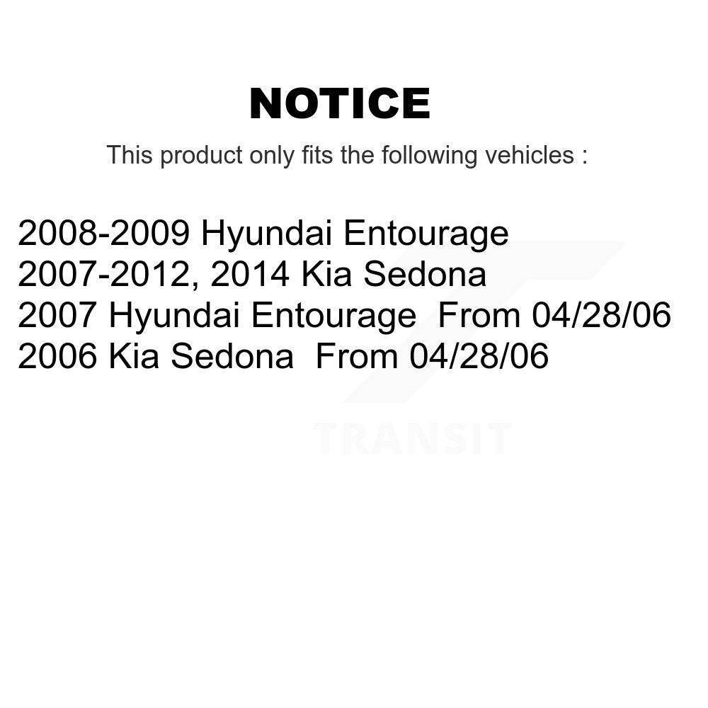 Ceramic Disc Brake Pads Front Rear Kit For Kia Sedona Hyundai Entourage
