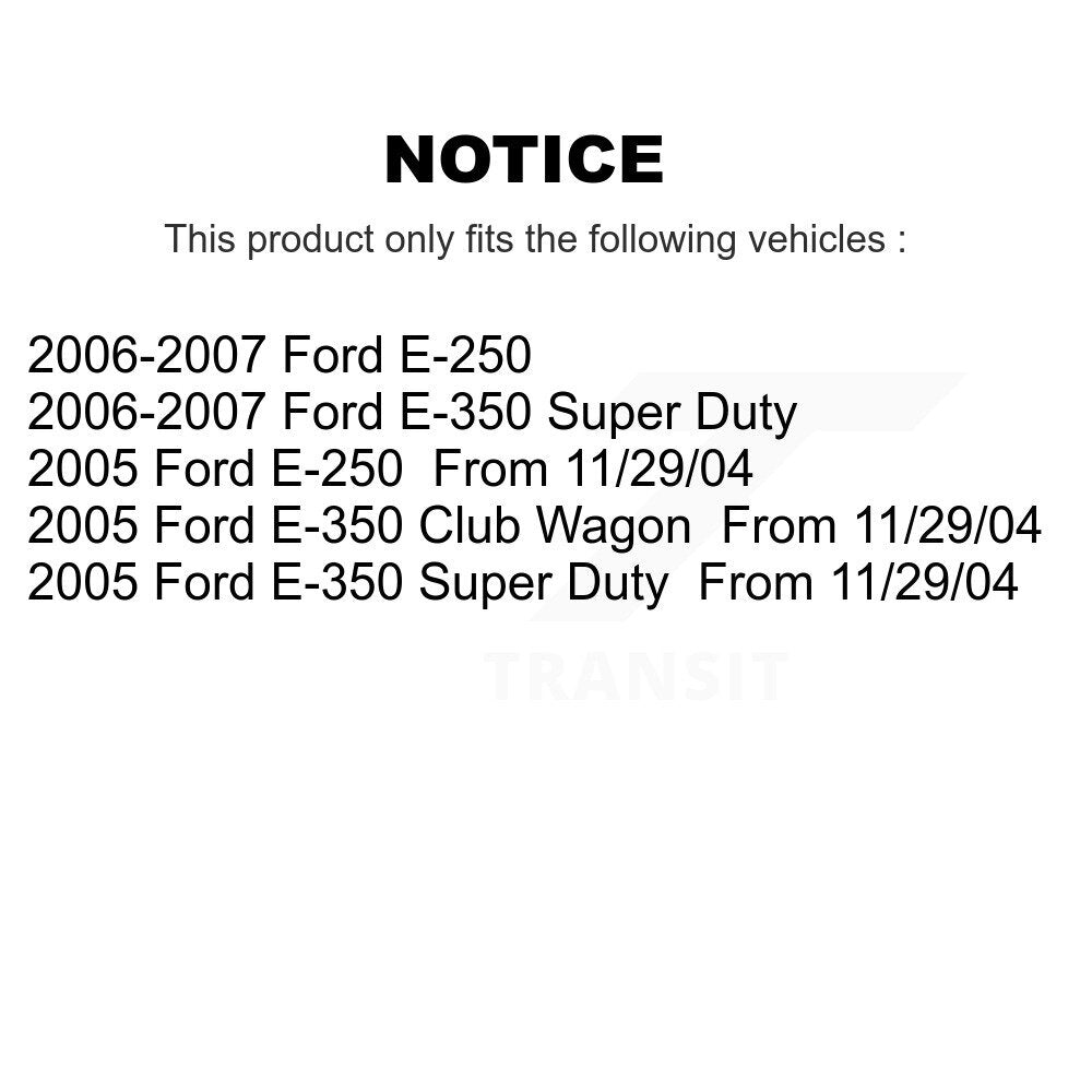 Semi-Metallic Disc Brake Pads Front Rear Kit For Ford E-350 Super Duty E-250