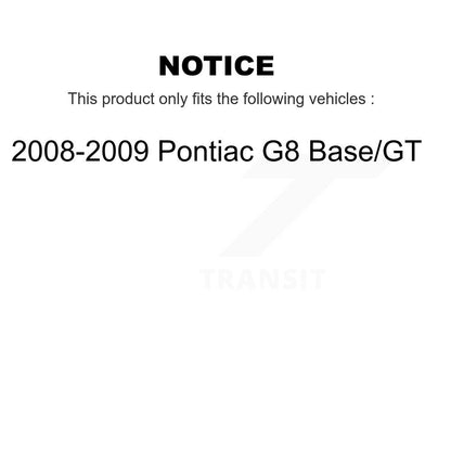 Semi-Metallic Disc Brake Pads Front Rear Kit For 2008-2009 Pontiac G8 Base GT