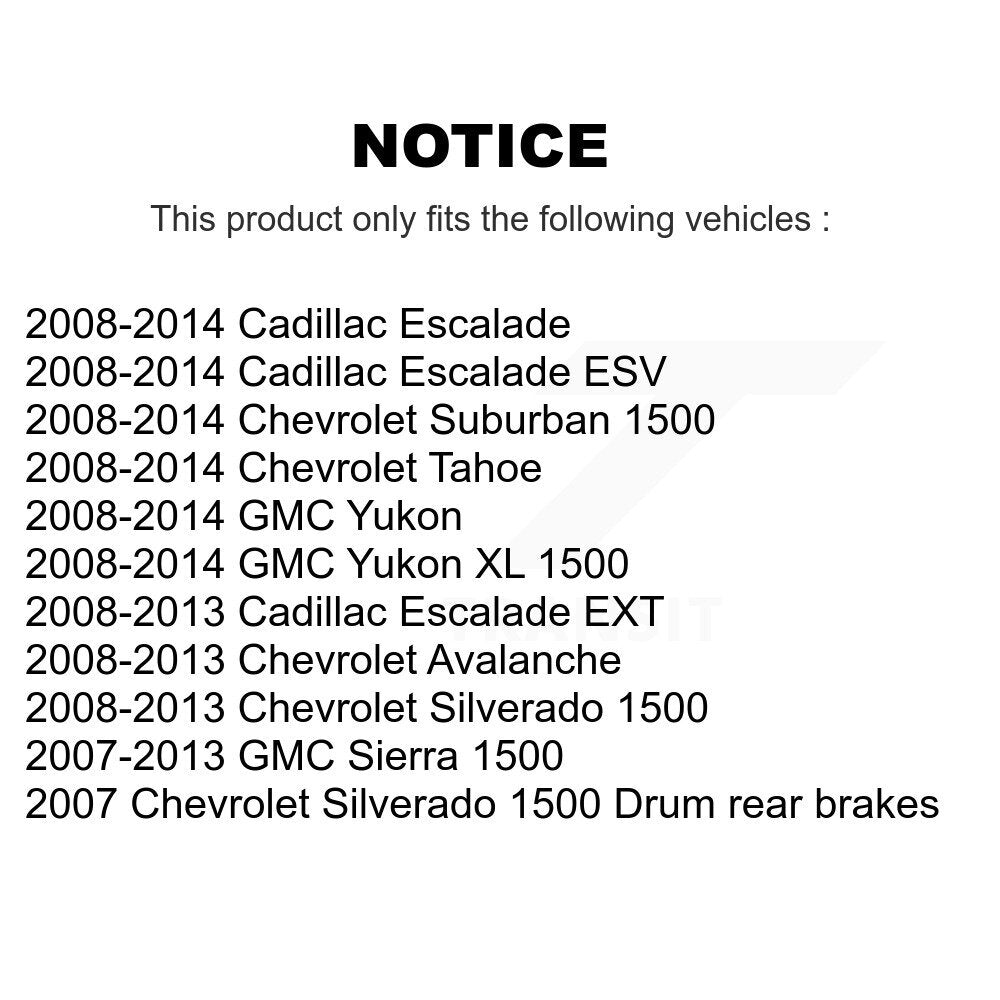 Semi-Metallic Disc Brake Pads Front Rear Kit For Chevrolet GMC Sierra 1500 Tahoe