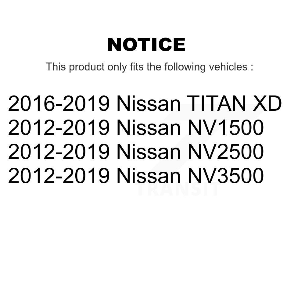 Semi-Metallic Disc Brake Pads Front Rear Kit For Nissan NV2500 TITAN XD NV3500