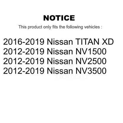 Semi-Metallic Disc Brake Pads Front Rear Kit For Nissan NV2500 TITAN XD NV3500