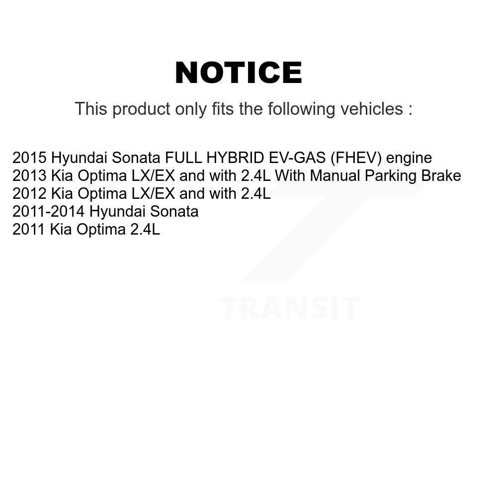 Ceramic Disc Brake Pads Front Rear Kit For Hyundai Sonata Kia Optima