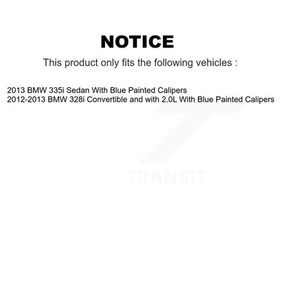 Semi-Metallic Disc Brake Pads Front Rear Kit For BMW 328i 335i