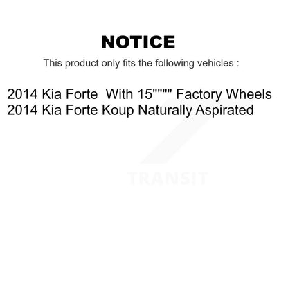 Ceramic Disc Brake Pads Front Rear Kit For 2014 Kia Forte Koup