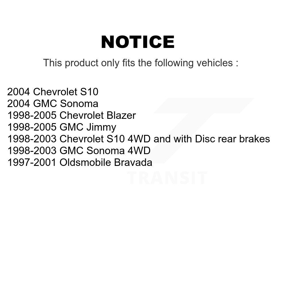 Ceramic Disc Brake Pads Front Rear Kit For Chevrolet GMC Blazer S10 Jimmy Sonoma