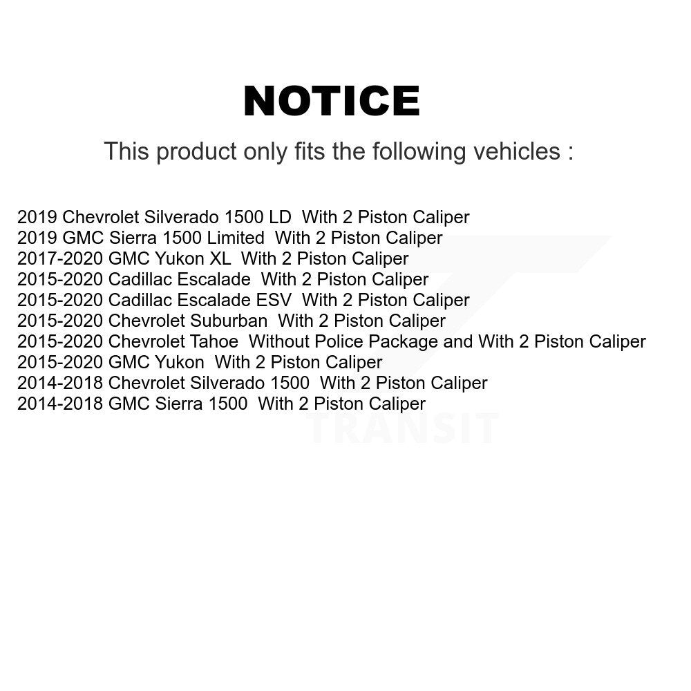 Semi-Metallic Ceramic Disc Brake Pads Front Rear Kit For GMC Chevrolet Sierra LD