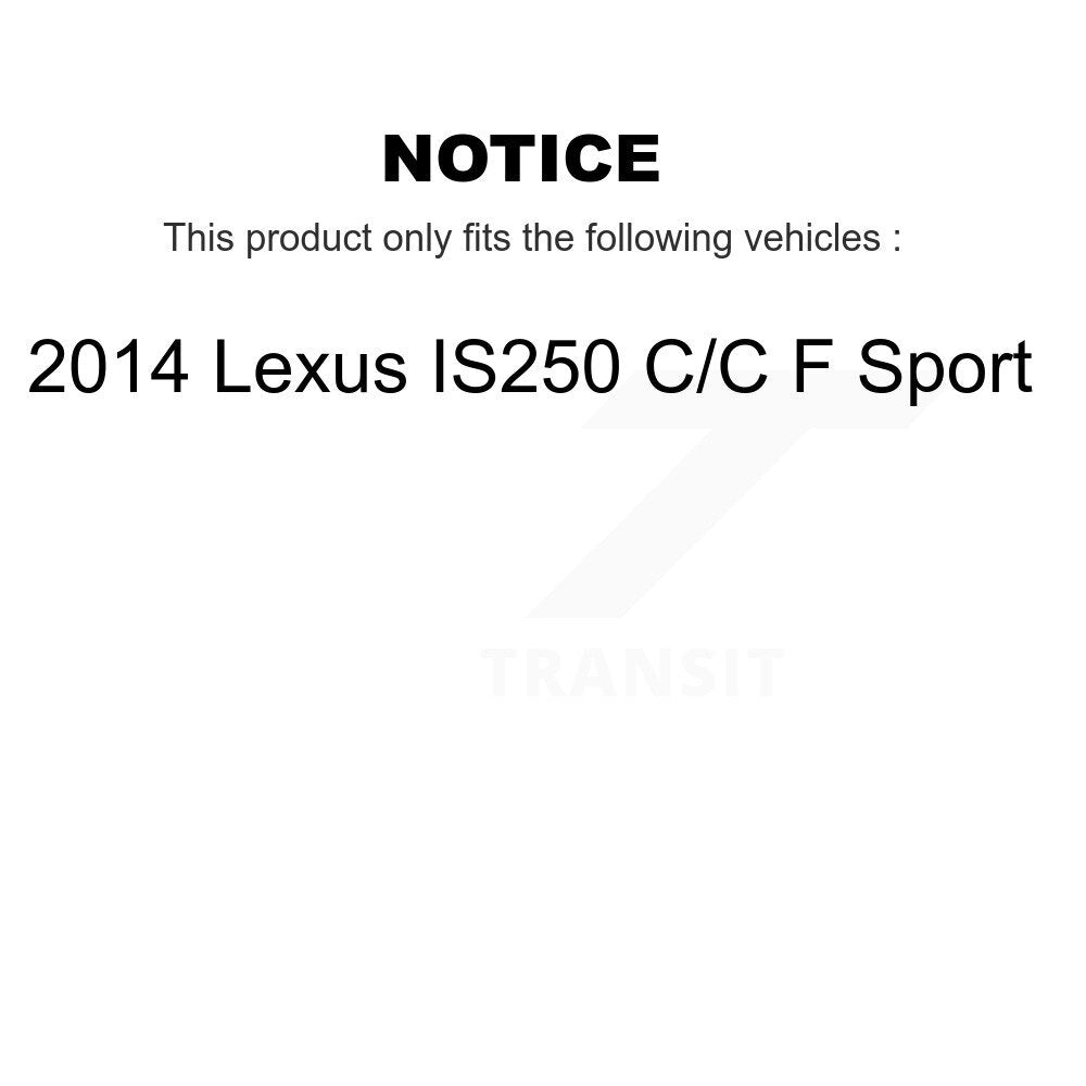 Ceramic Disc Brake Pads Front Rear Kit For 2014 Lexus IS250 C F Sport