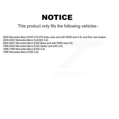 Ceramic Brake Pads Wear Sensor Front Rear Kit For Mercedes-Benz E320 CLK320 E430