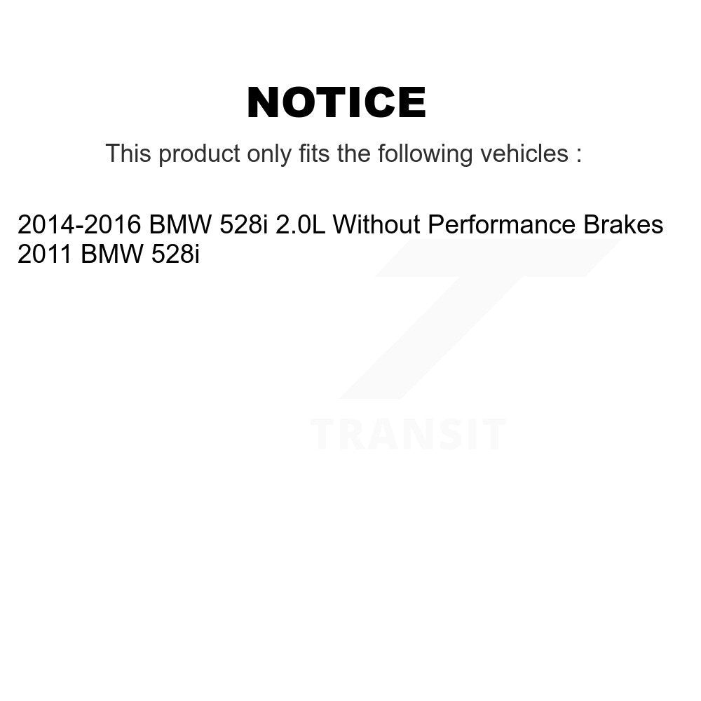 Ceramic Disc Brake Pads And Wear Sensors Front Rear Kit For BMW 528i