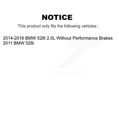 Ceramic Disc Brake Pads And Wear Sensors Front Rear Kit For BMW 528i
